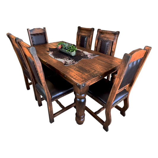 Oasis 6' Rustic Dining Table in Chestnut finish (*Only Table*)