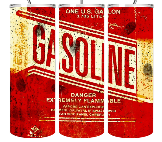 Vintage Gasoline Tumbler 20oz Tumbler