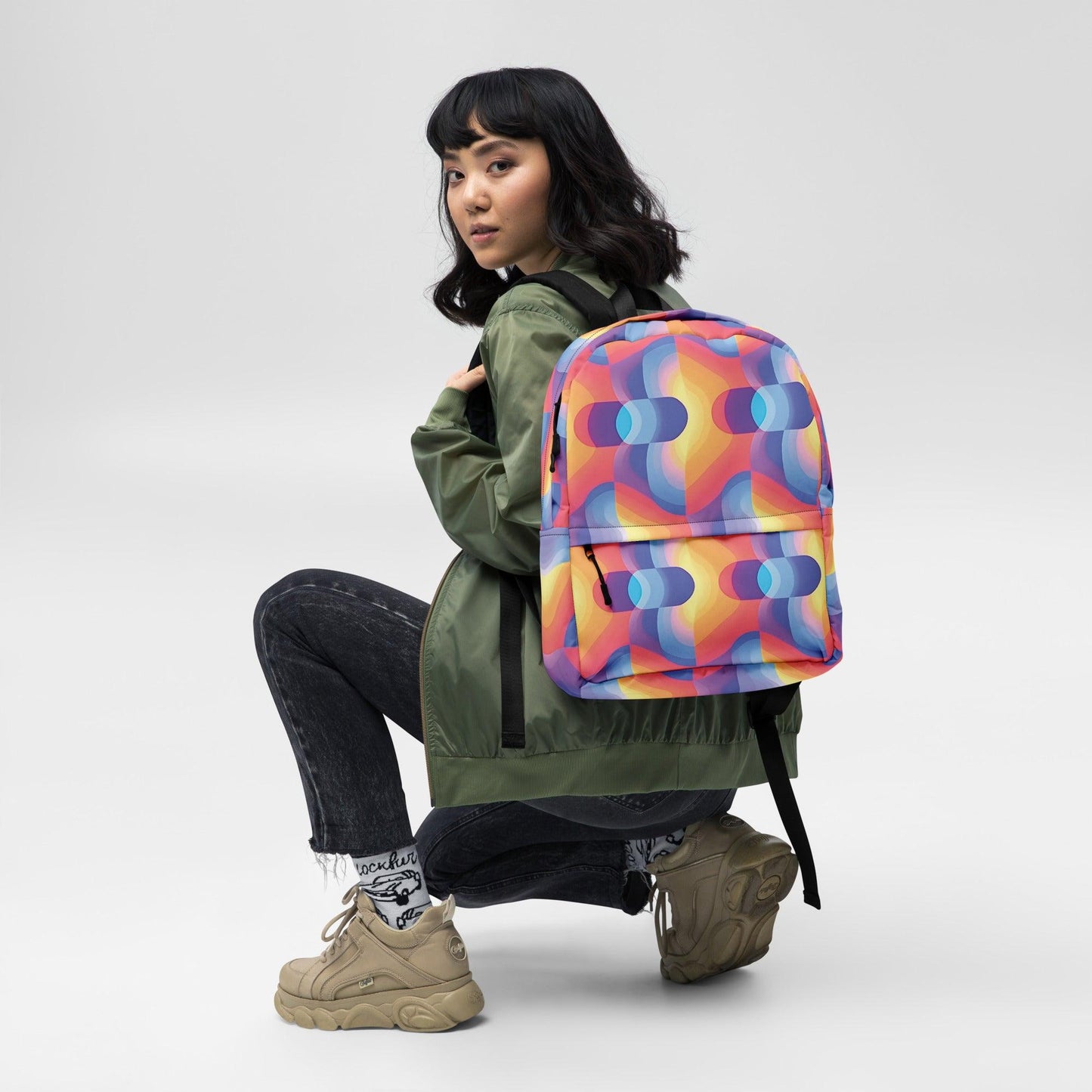 Abstract Music Festival Backpack for Raves and EDM Lovers