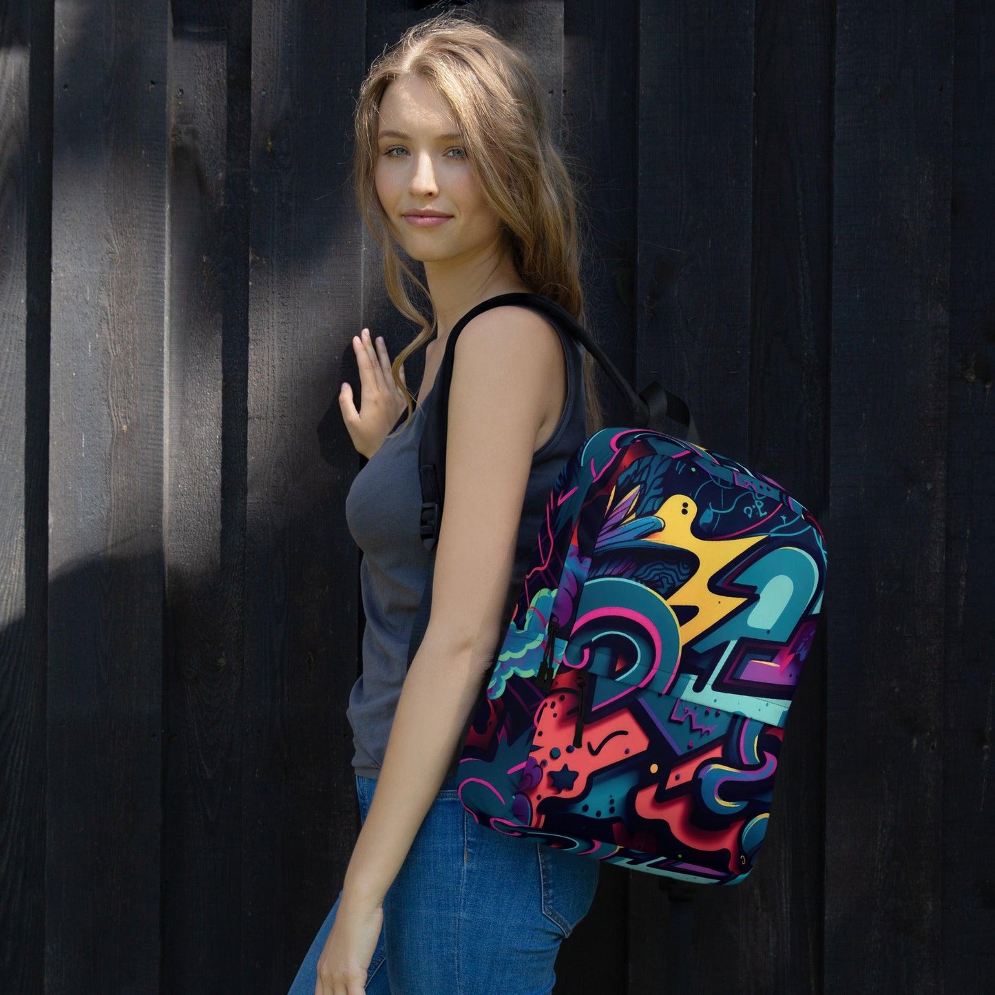 Vibrant Graffiti Music Festival Backpack – Your Rave Essential