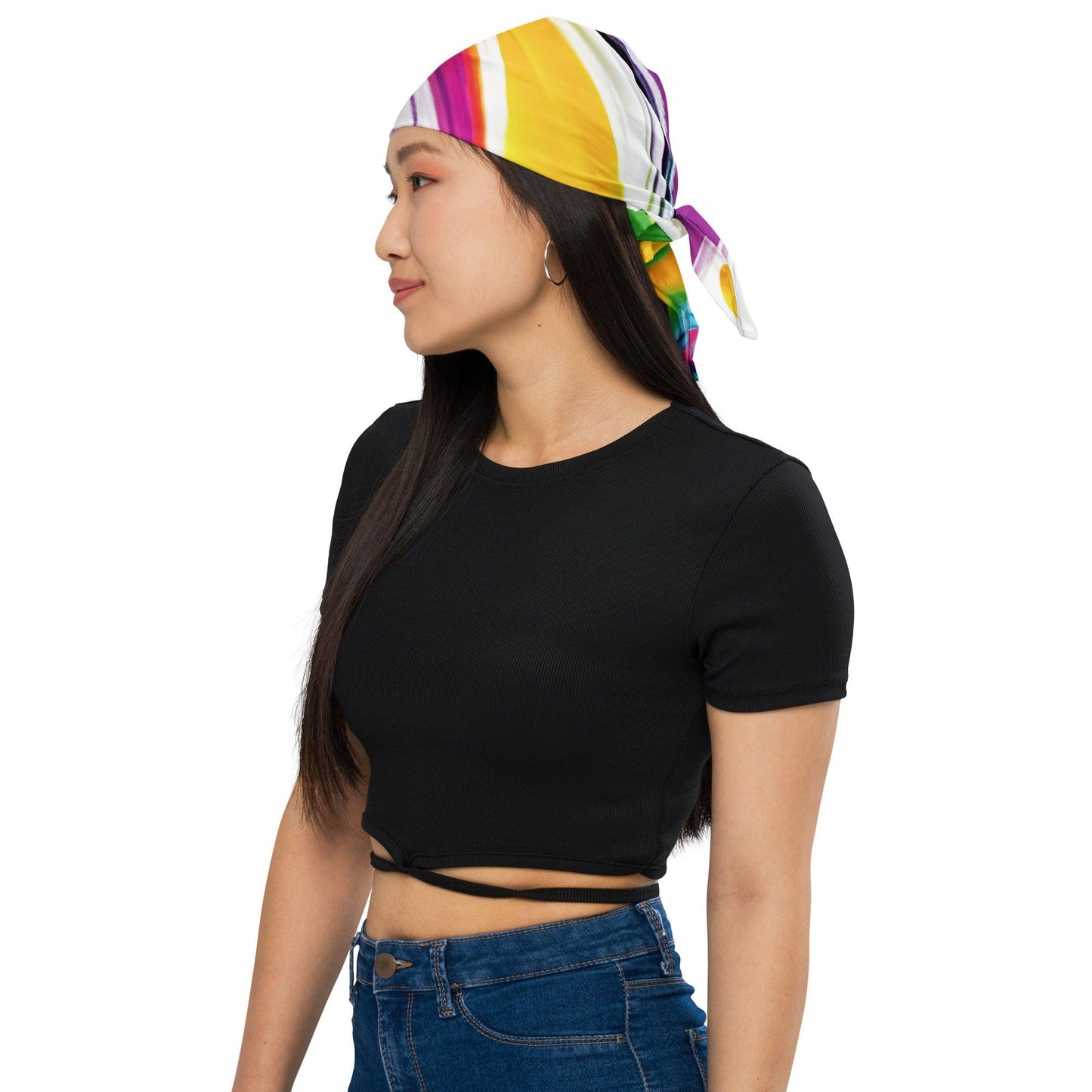 Vibrant Alcohol Ink Festival Bandana for Raves