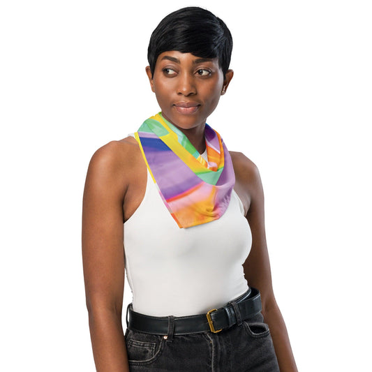 Vibrant Rave-Ready Alcohol Ink Bandana