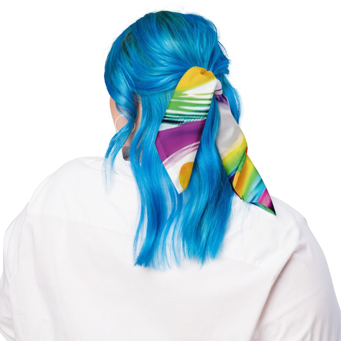 Vibrant Alcohol Ink Festival Bandana for Raves