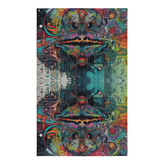 Psychedelic Festival Flag - EDM Rave Wall Decor