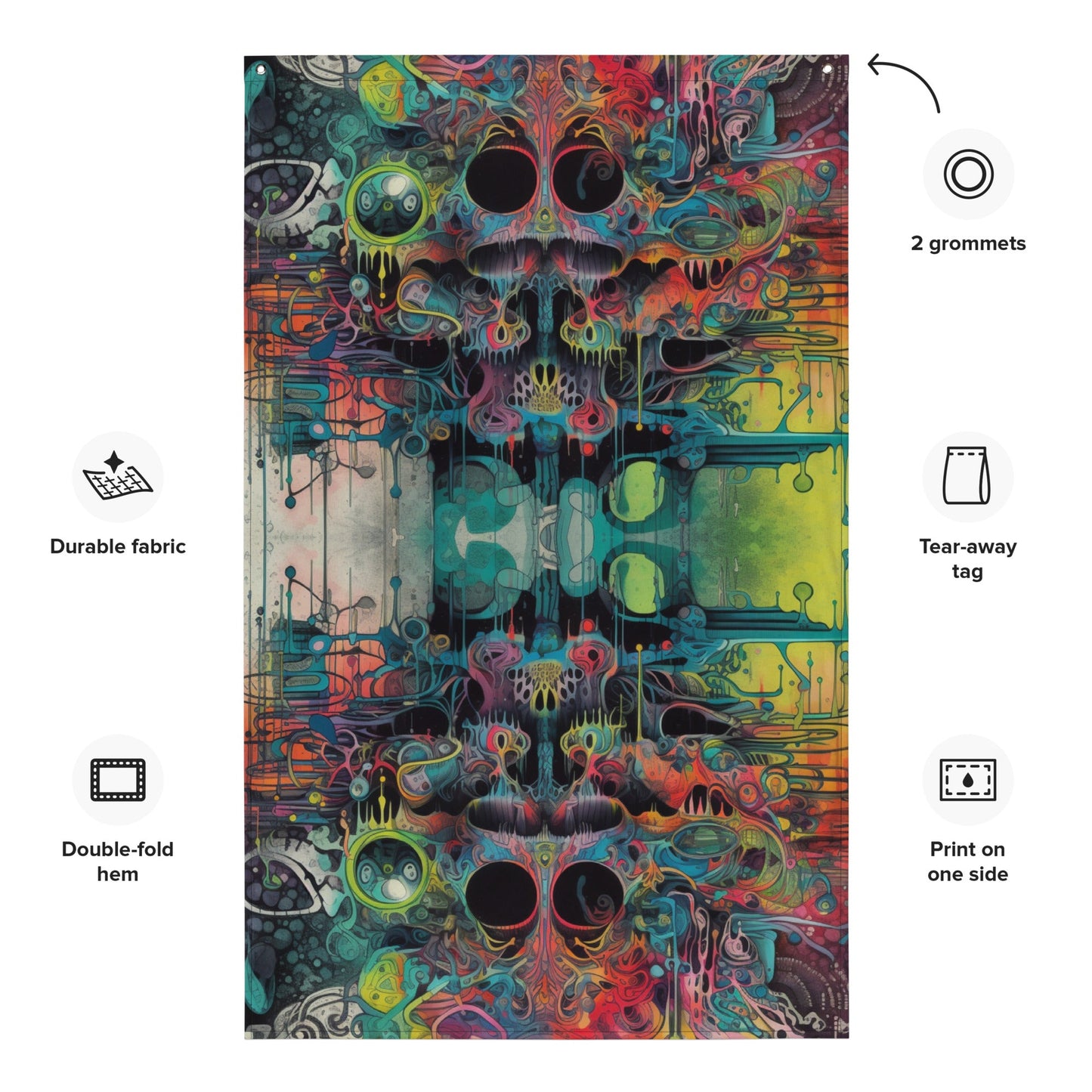 Psychedelic Festival Flag - Unique Wall Decor