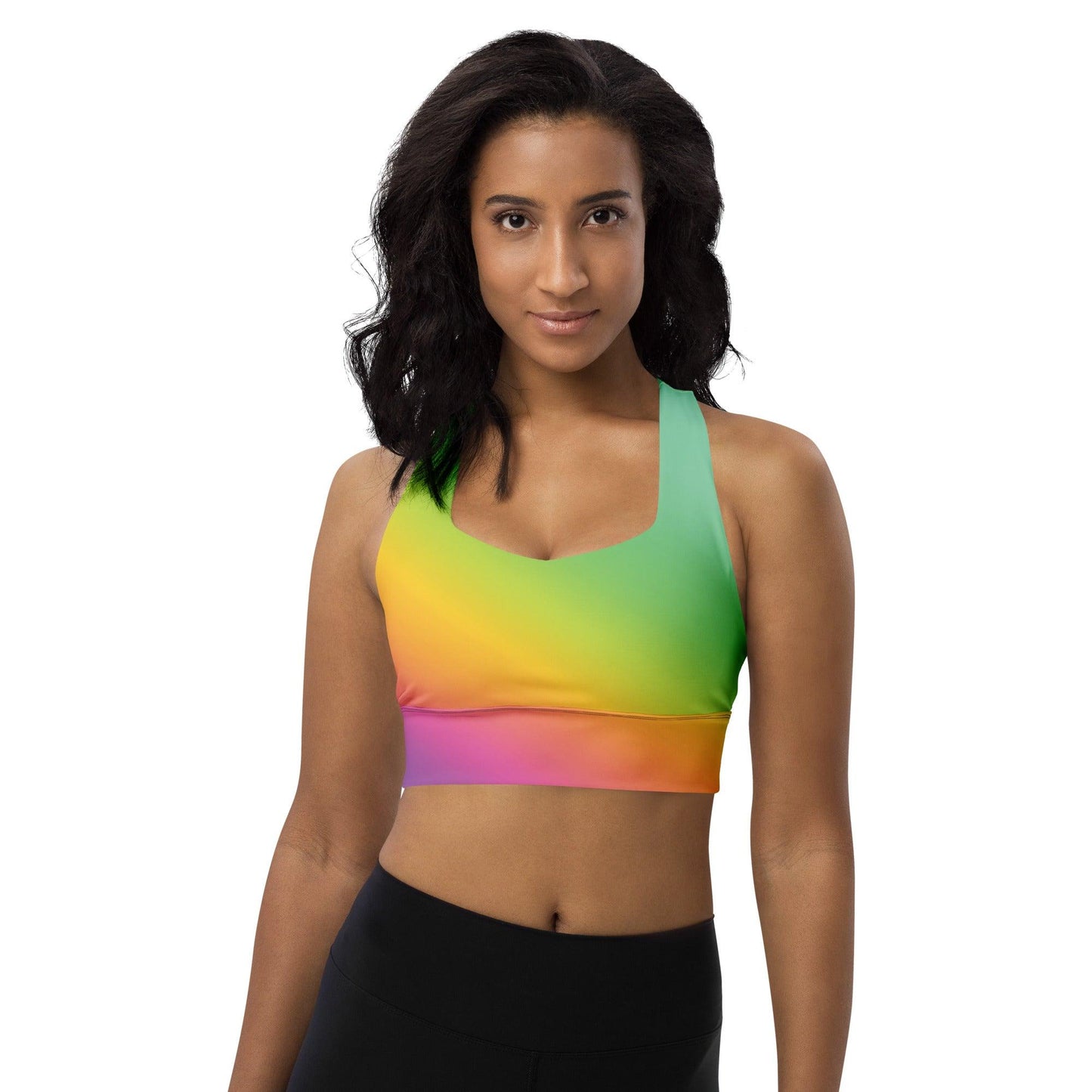 Radiant Longline Sports Bra for Raves & Festivals