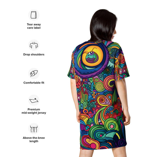 Playful Music Festival T-Shirt Dress