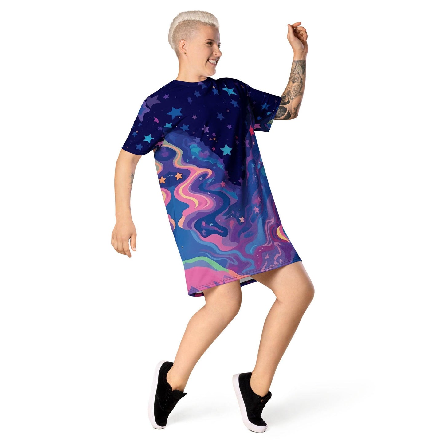 Playful Versatile T-Shirt Dress for Festivals & Everyday Style