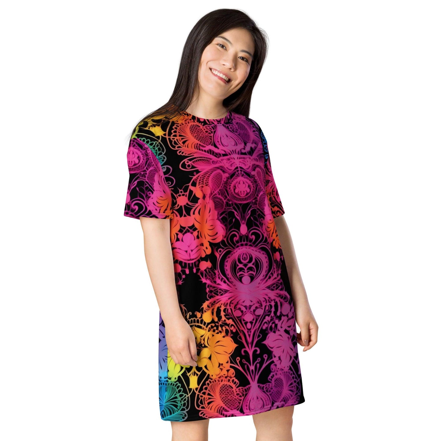 Playful Versatile T-Shirt Dress for Festivals & Everyday Wear