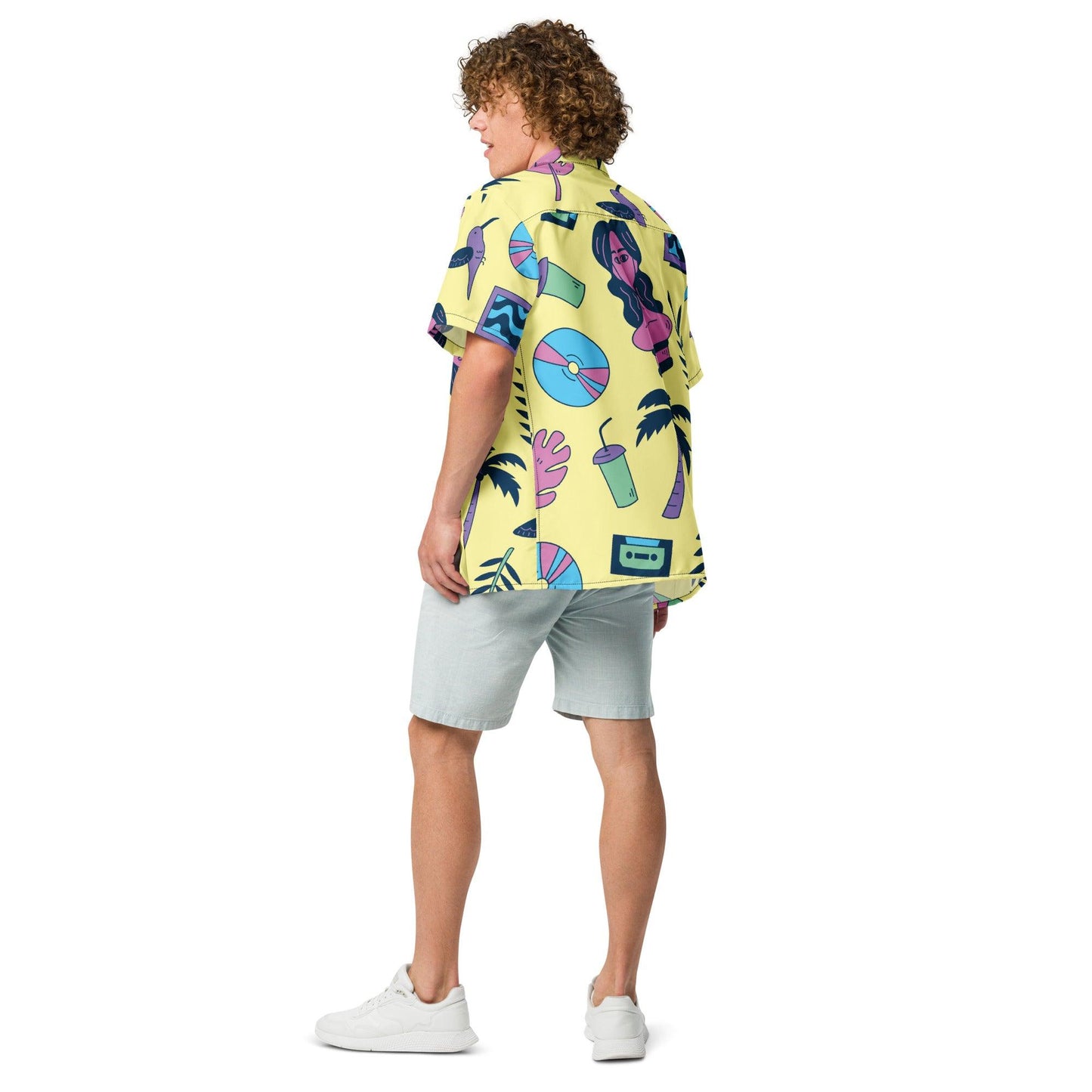 Custom Retro Button Shirt - Perfect for Raves & Festivals