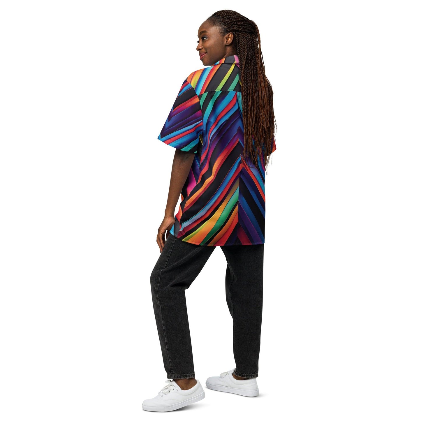 Neon Swirl Button Shirt - Rave Ready Festival Outfit