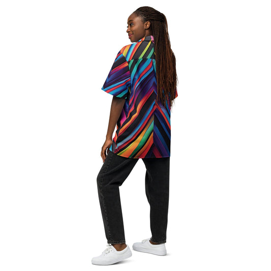 Neon Swirl Button Shirt - Rave Ready Festival Outfit
