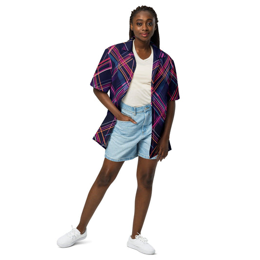 Festival-Ready Plaid Button Shirt