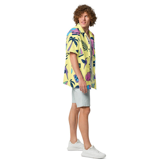 Custom Retro Button Shirt - Perfect for Raves & Festivals