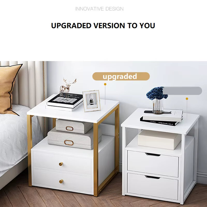 Nightstands Bedroom Wooden Nordic Furniture Metal Frame Marble Design Bedside Tables for the Bedroom