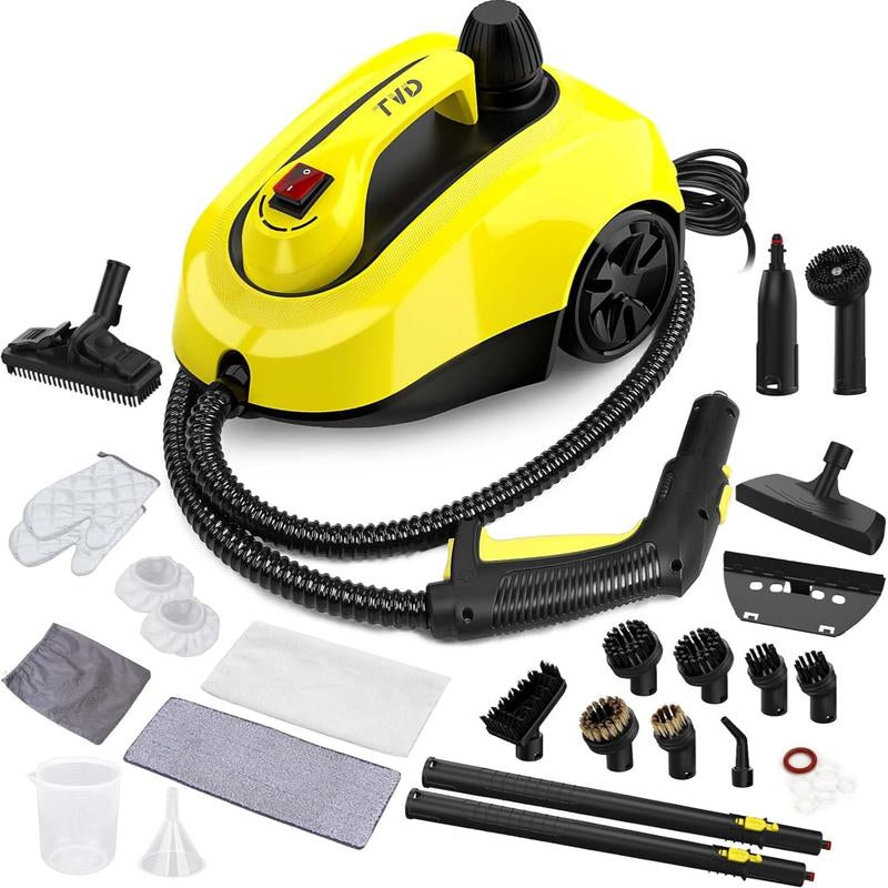 TVD Steam Cleaner Heavy Duty Canister Steamer with 26 Accessories, Steam Mop with 5M Extra-Long Power Cord for Home Floor Cleaning