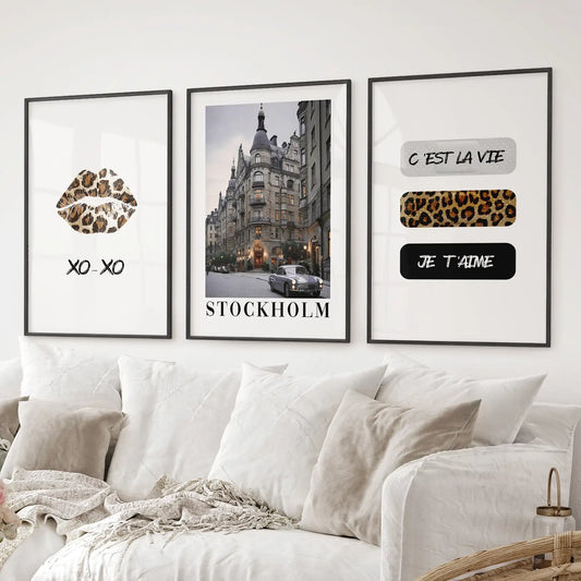 Retro Coquette Aesthetic Decor. Set of 3 Fashion Art Prints