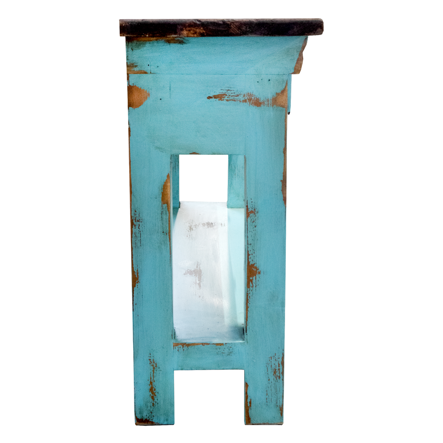 Rustic Sofa Table Oldie Turquoise